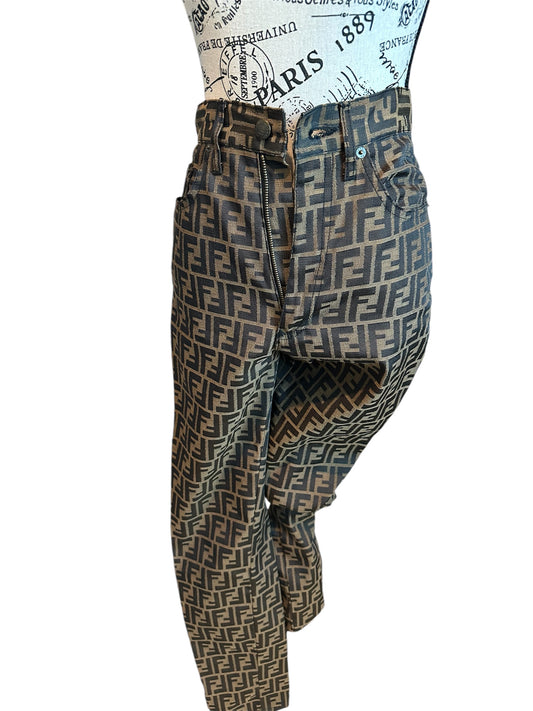 Fendi Zucca Print Denim