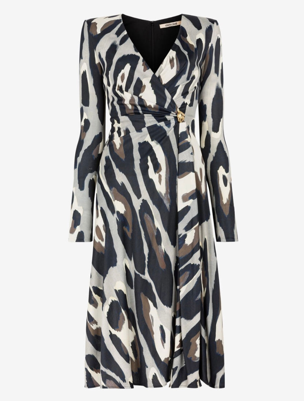 Roberto Cavalli Animal Print Wrap Dress