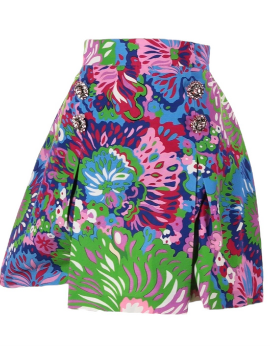 Dolce & Gabbana Floral Pleated Skirt