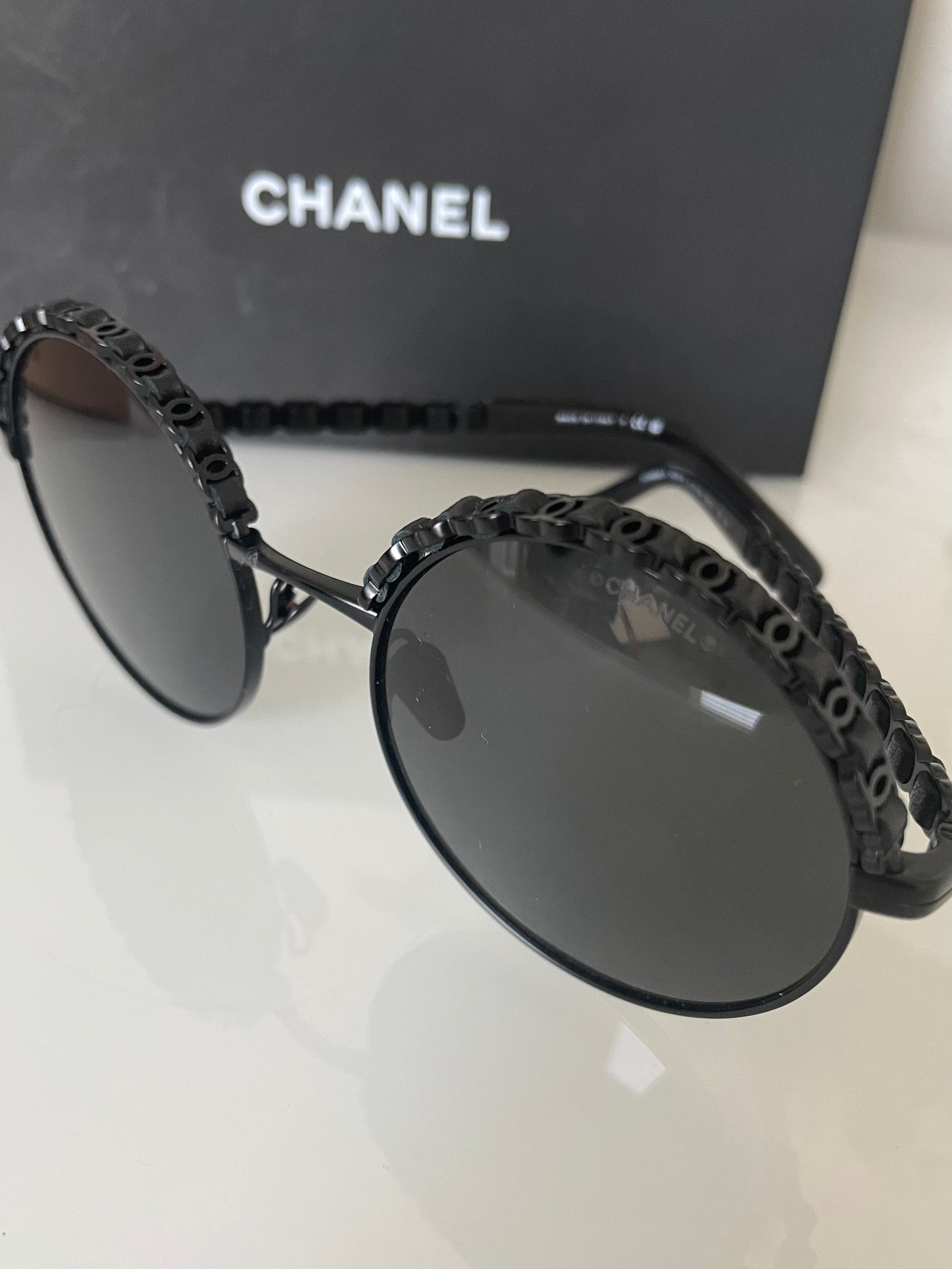Chanel Lambskin Round Sunglasses